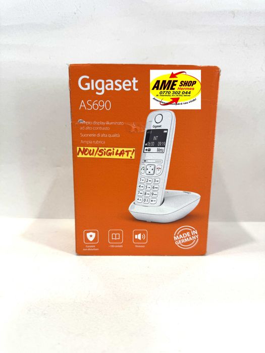 Telefon fix Gigaset AS690, NOU/Sigilat!