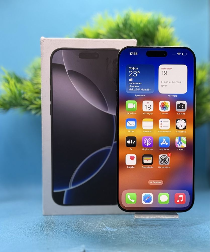 ГАРАНЦИОНЕН!!! Apple iPhone 16 Pro Max, 256GB, 5G, Black Titanium