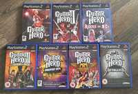 Controller (chitara) Guitar Hero + jocuri (7 titluri) PS2