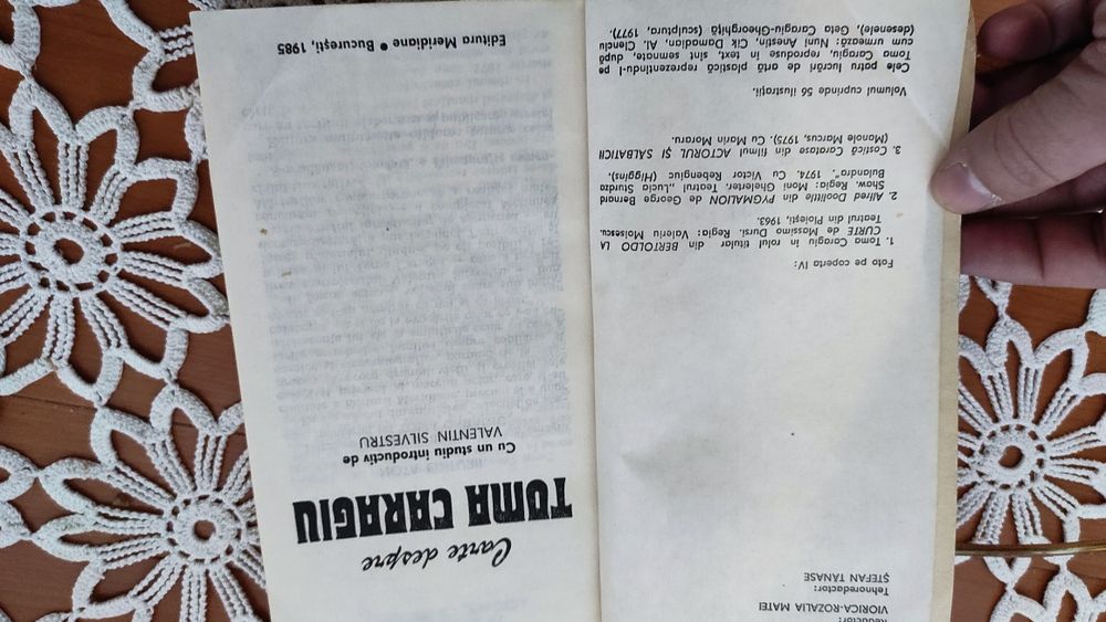 Cartea despre Toma Caragiu