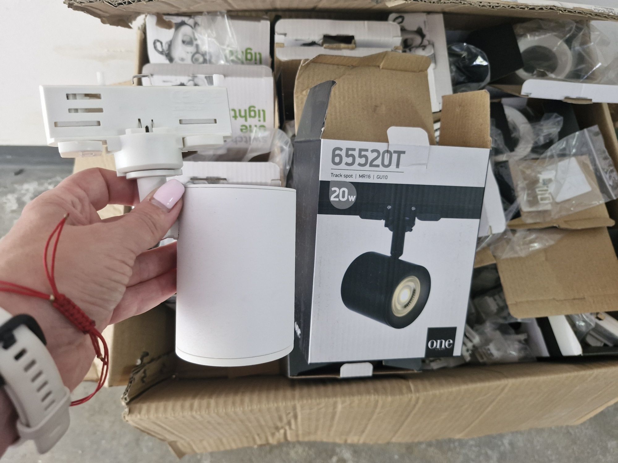 One light Спот за релса бял 20W GU10 65520T/W 16 броя