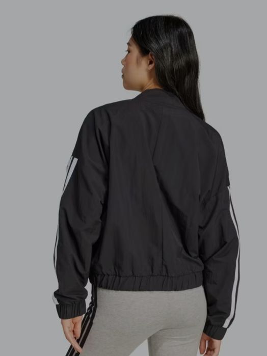 Яке бомбър Essentials 3-Stripes JD5317 Черен Loose