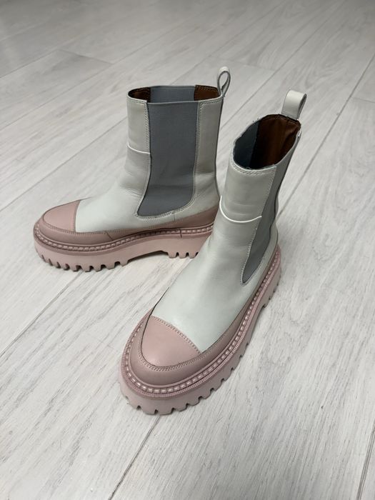 Кожени ботис дебела подметка