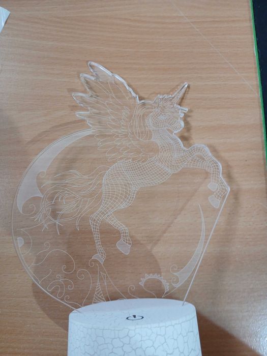 Lampa unicorn 3D Ammonite, 16 culori, cu telecomanda