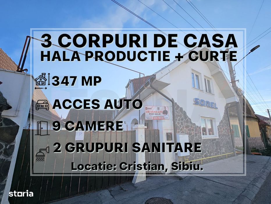Oferta: 3case, Hala Productie, Curte, Cristian + TVA deductibil |VIDEO