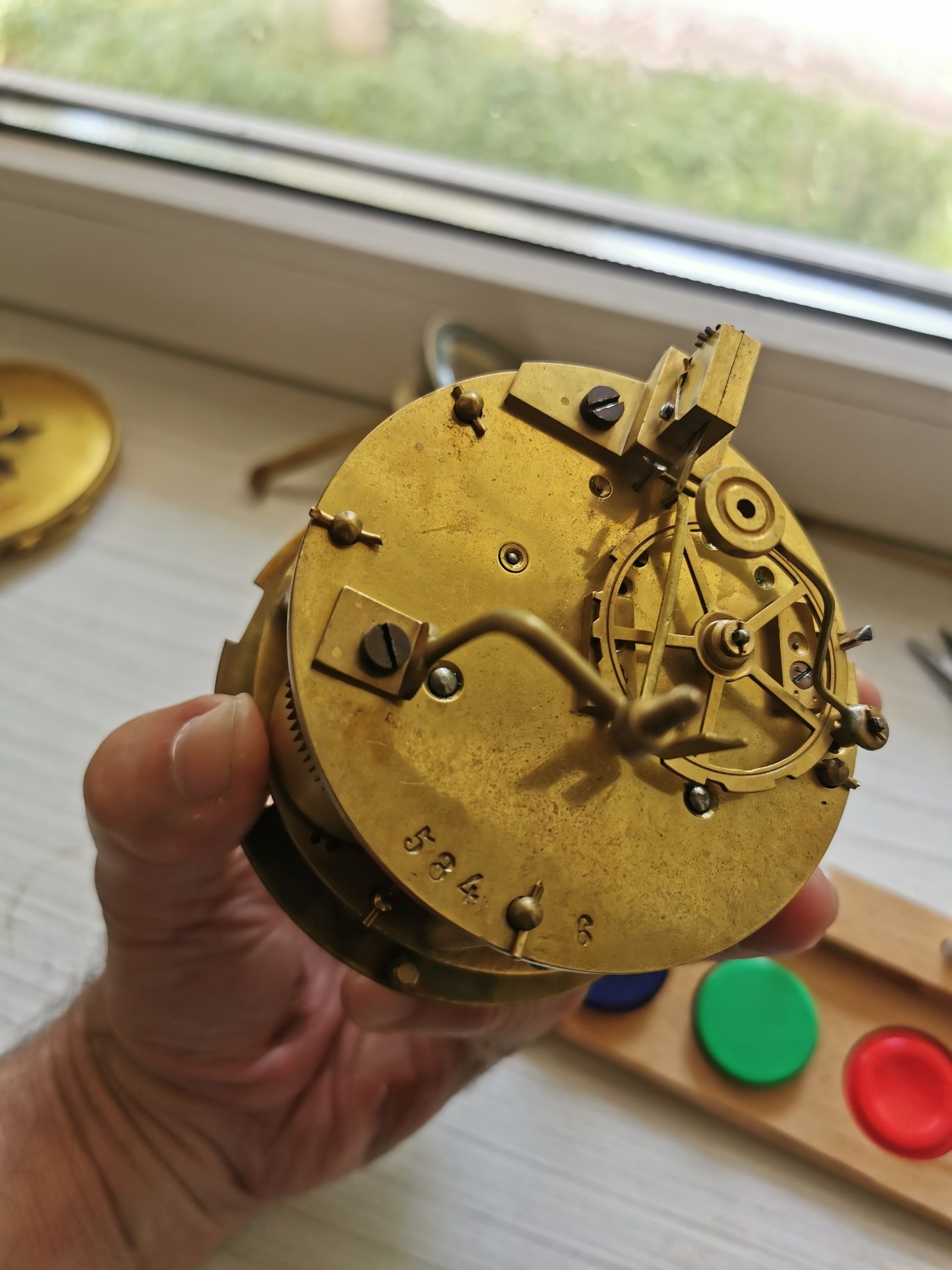 Ceas imperial din bronz cu sfesnicele