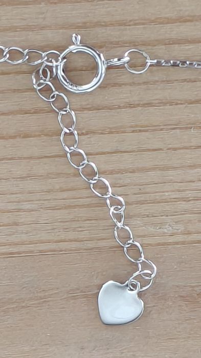 Lant aur alb Teilor 14k cu cruciulita diamante negre