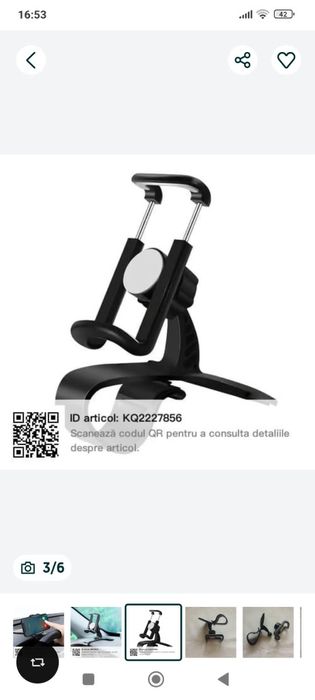 Suport auto universal pentru telefoanele mobile