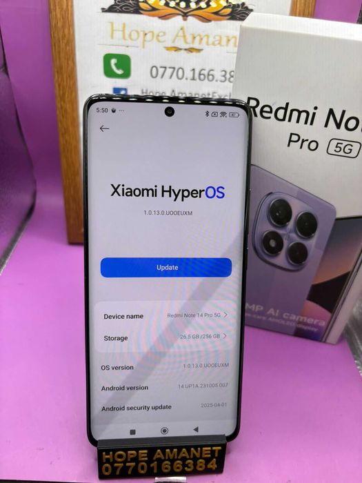 HOPE AMANET P2-Redmi note 14 pro la cutie 256 GB/8 RAM