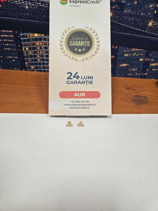 Cercei aur 14k 1.03g (33620/30 Pacurari 2) Garantie 2 ani!