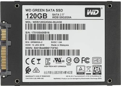 SSD 120GB  WD GREEN новые с гарантией