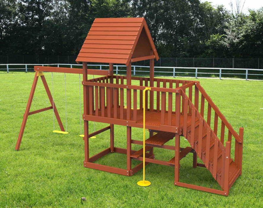 Детские игровые комплексы из дерева Лесник