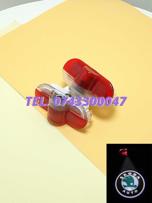 Set 2 Proiectoare Logo Dedicate Skoda Octavia