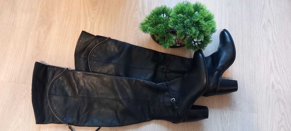 Cizme inalte de piele pentru femei 39