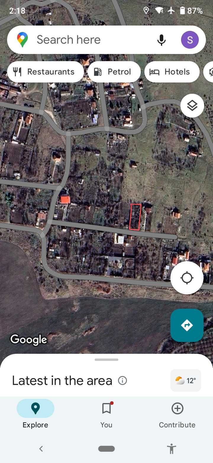 Продавам парцел в кв м.с.Черно море гр.Бургас.