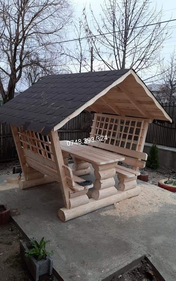 Foisor / pavilion  terasă  lemn  gradina