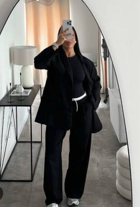 Панталон Zara, черен, размер S
