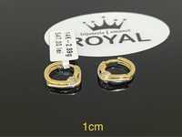 Bijuteria Royal CB : Cercei copii aur 14k 2,39gr 1cm