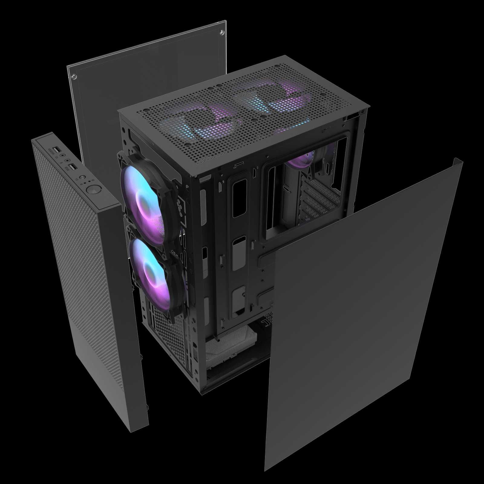 [НОВЫЙ] Корпус DarkFlash A290 BLACK (with 3 fans)