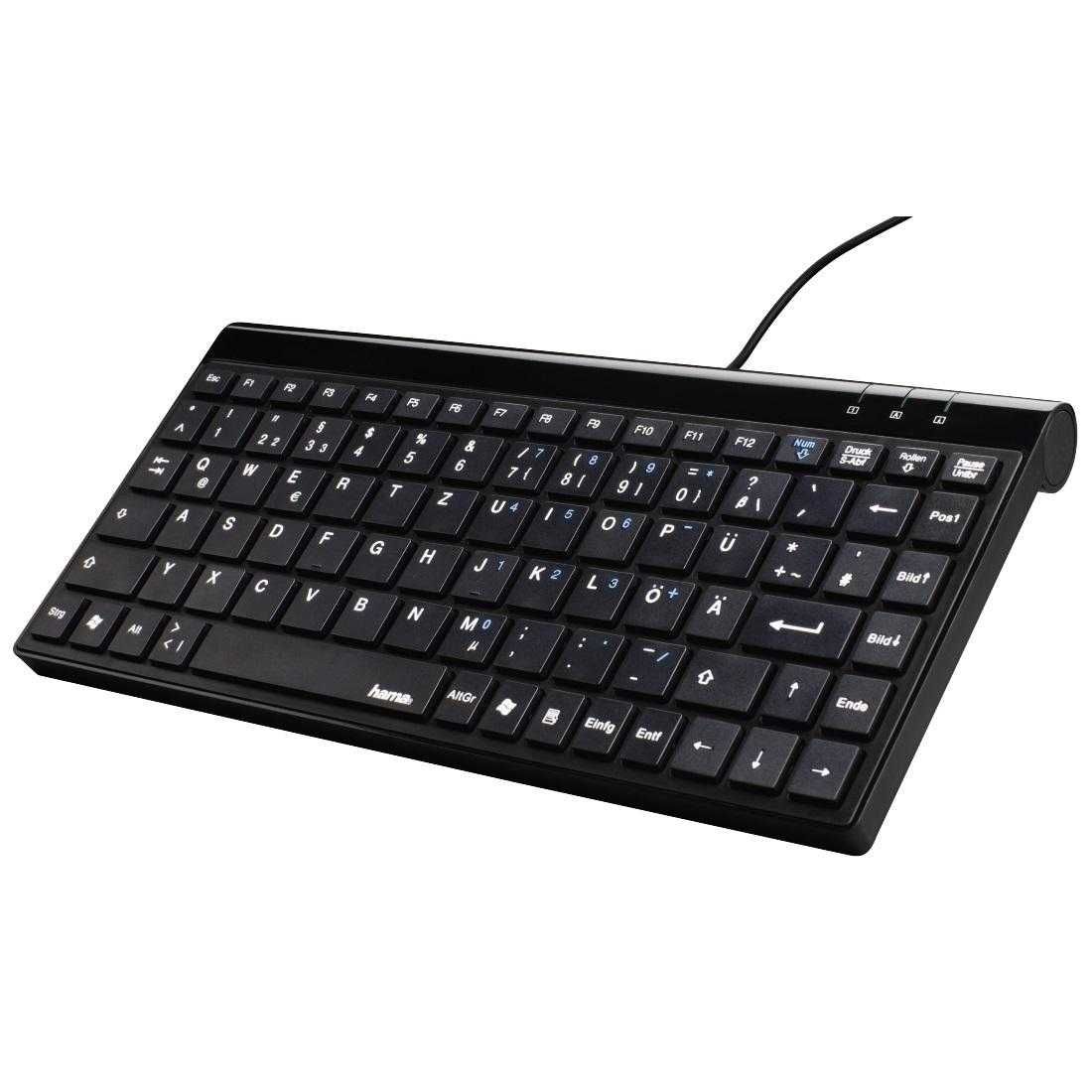 Компактна Клавиатура Hama Slimline SL720, Кирилица, Black, USB, 1,4m
