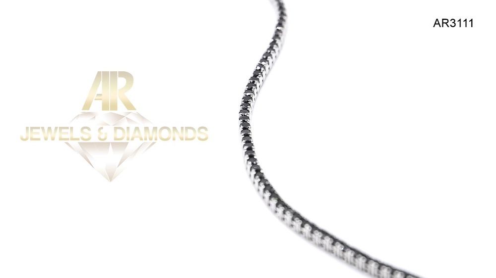 Bratara Tennis Aur 18K cu Diamante Negre model nou ARJEWELS(AR3111)