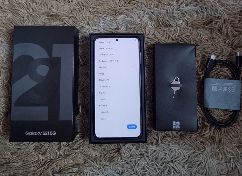 Samsung S21 5G,memorie 8gb,spatiu 128gb,liber