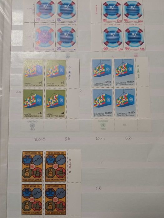 Clasor Wessex Knight  60 pagini si timbre Natiunile Unite New York