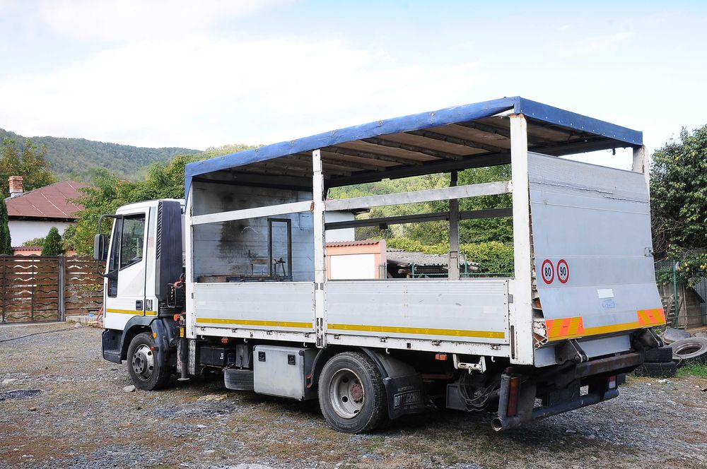 Camion cu macara+bena cu lift IVECO EuroCargo 75E15 2001 4.0TDi 150 CP
