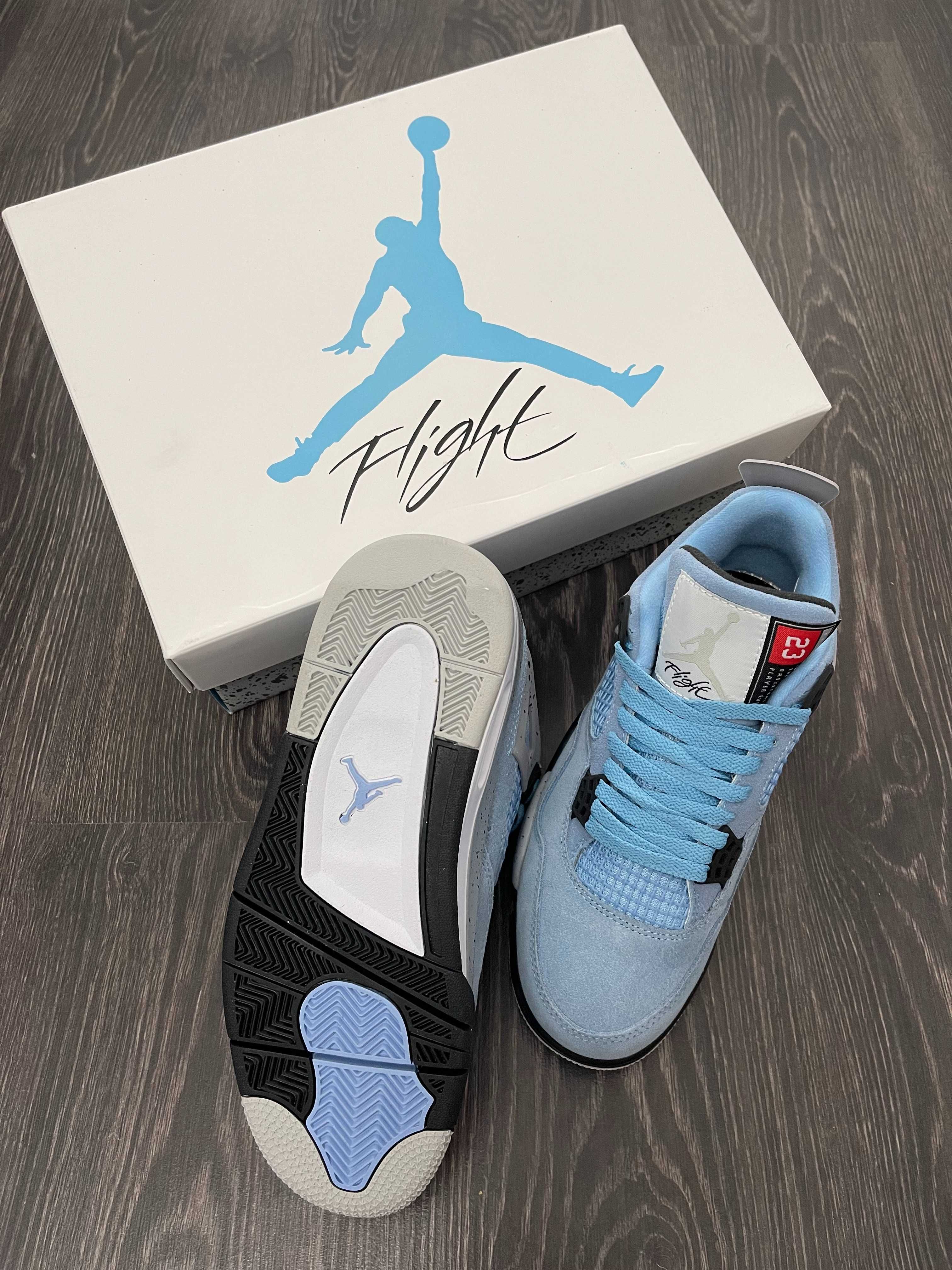 Adidasi JORDAN 4 Retro University Blue - Produs NOU PREMIUM din Piele