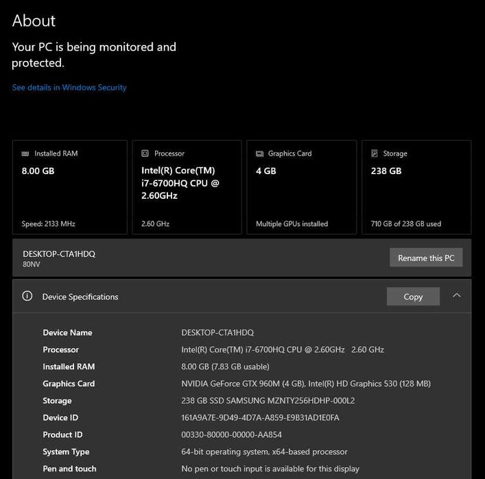 Laptop Lenovo Y700-15ISK - i7-6700HQ, GTX 960M 4GB + CADOU