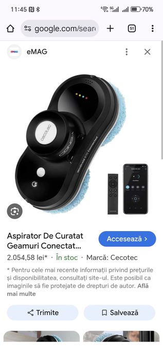 Robot geamuri Cecotec Conga windroid 870 connected