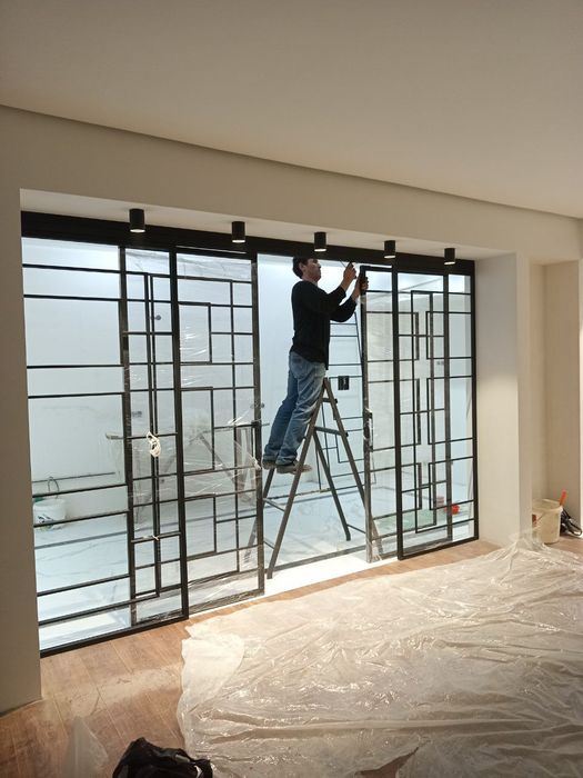 Двери лофт перегародка. Распашные и Раздвижные