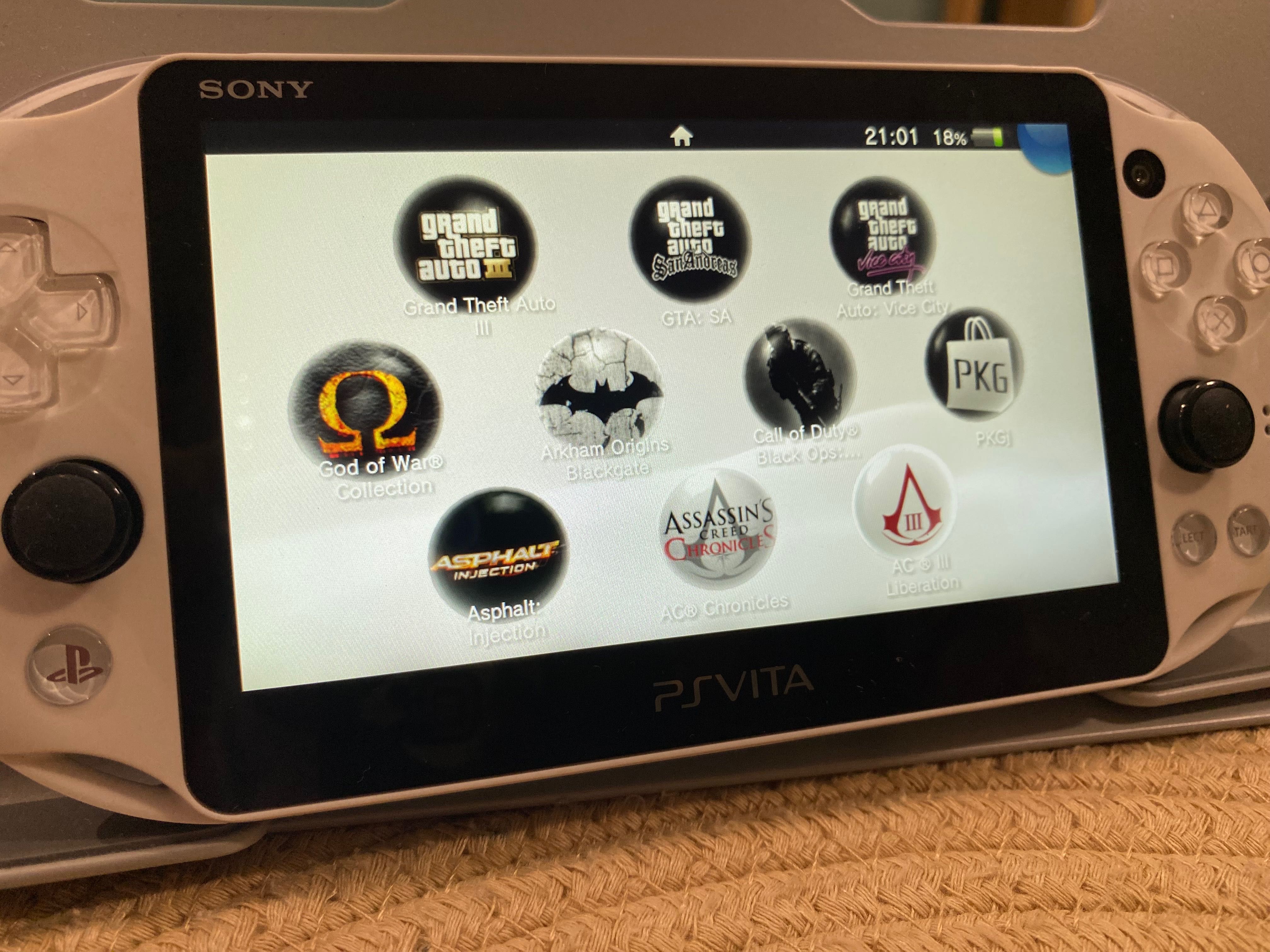Sony PS Vita Slim – White x Gray  – 128GB – Modată