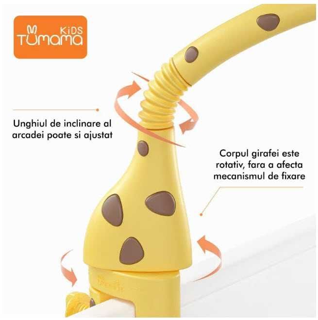 Carusel bebe Girafa Somnoroasa - interactiv, multifunctional - Tumama