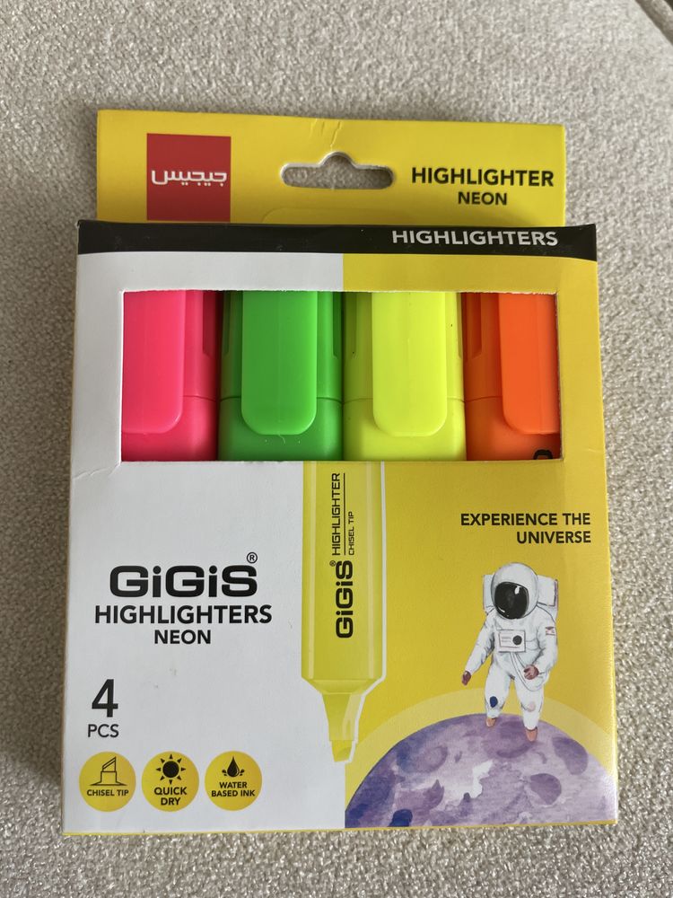 Продам маркеры для выделения текста gigis highlighter neon