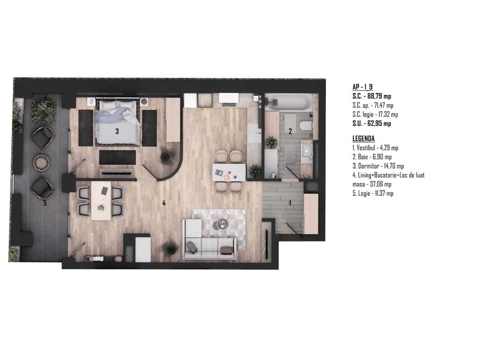 Apartament de vânzare – Nr. 13 | Sophie Residence, Oradea