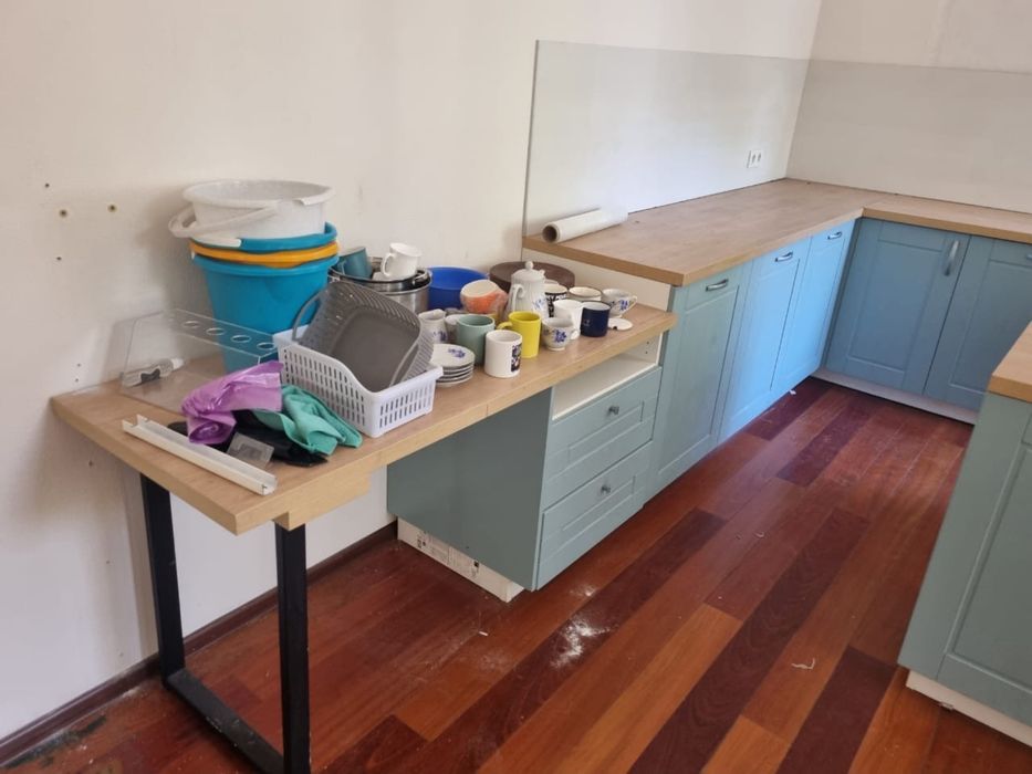 Кухня МДф голубая