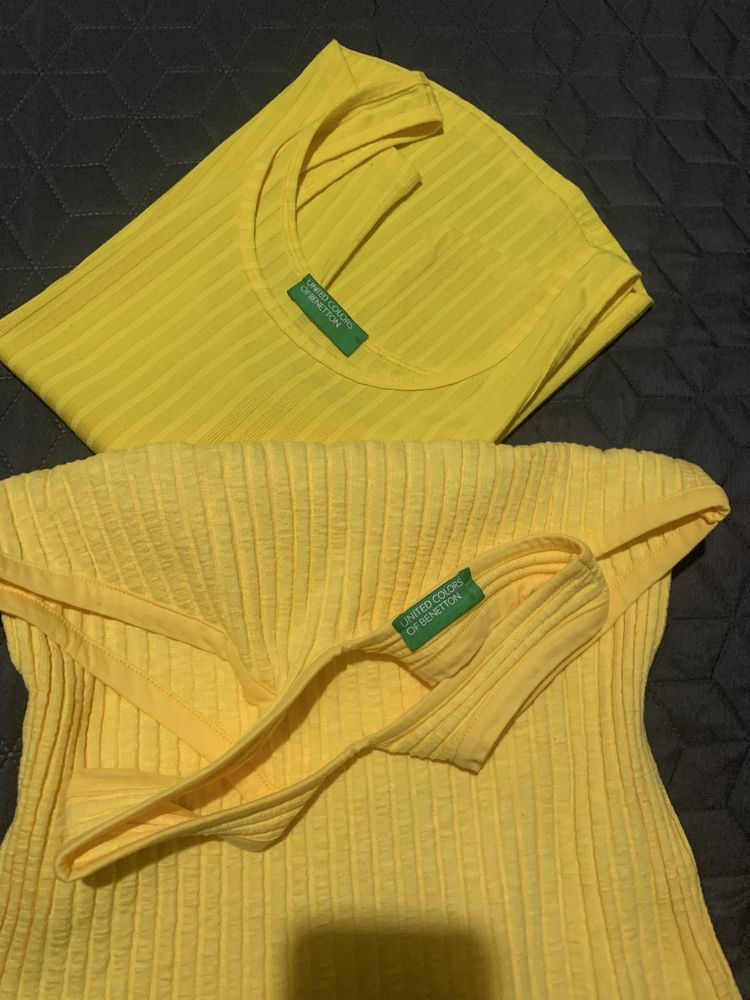 Потници Benetton S в жълт цвят