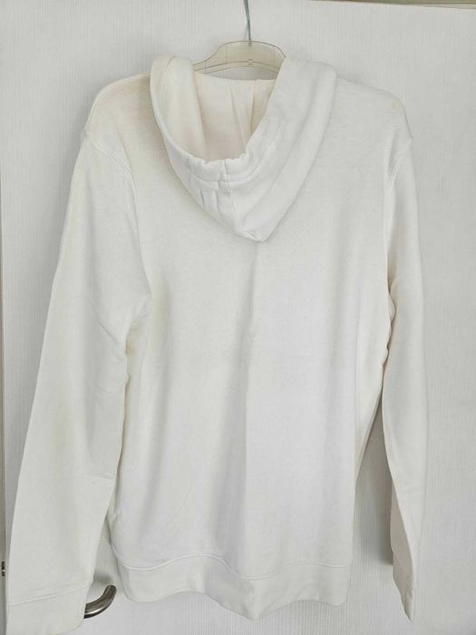 Бял памучен суичър H&M