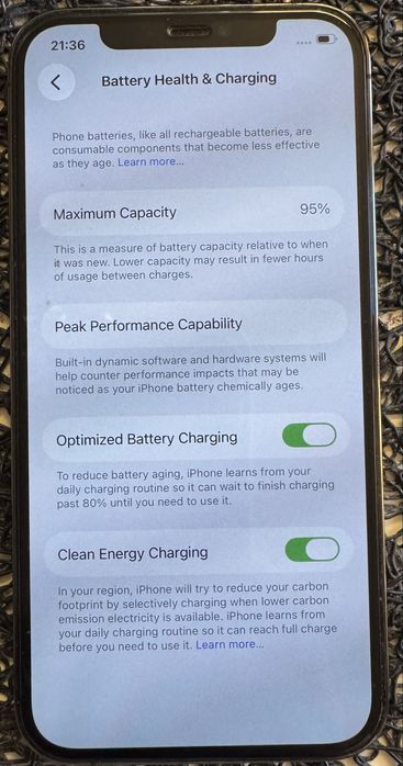 IPhone  12 pro Graphite пълен комплект/95%батерия/като нов