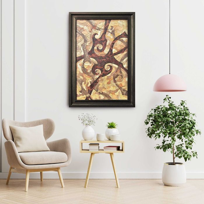 Уникальная картина в стиле интарсии