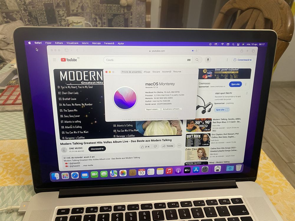 dezmembrez macbook pro - mid. 2015