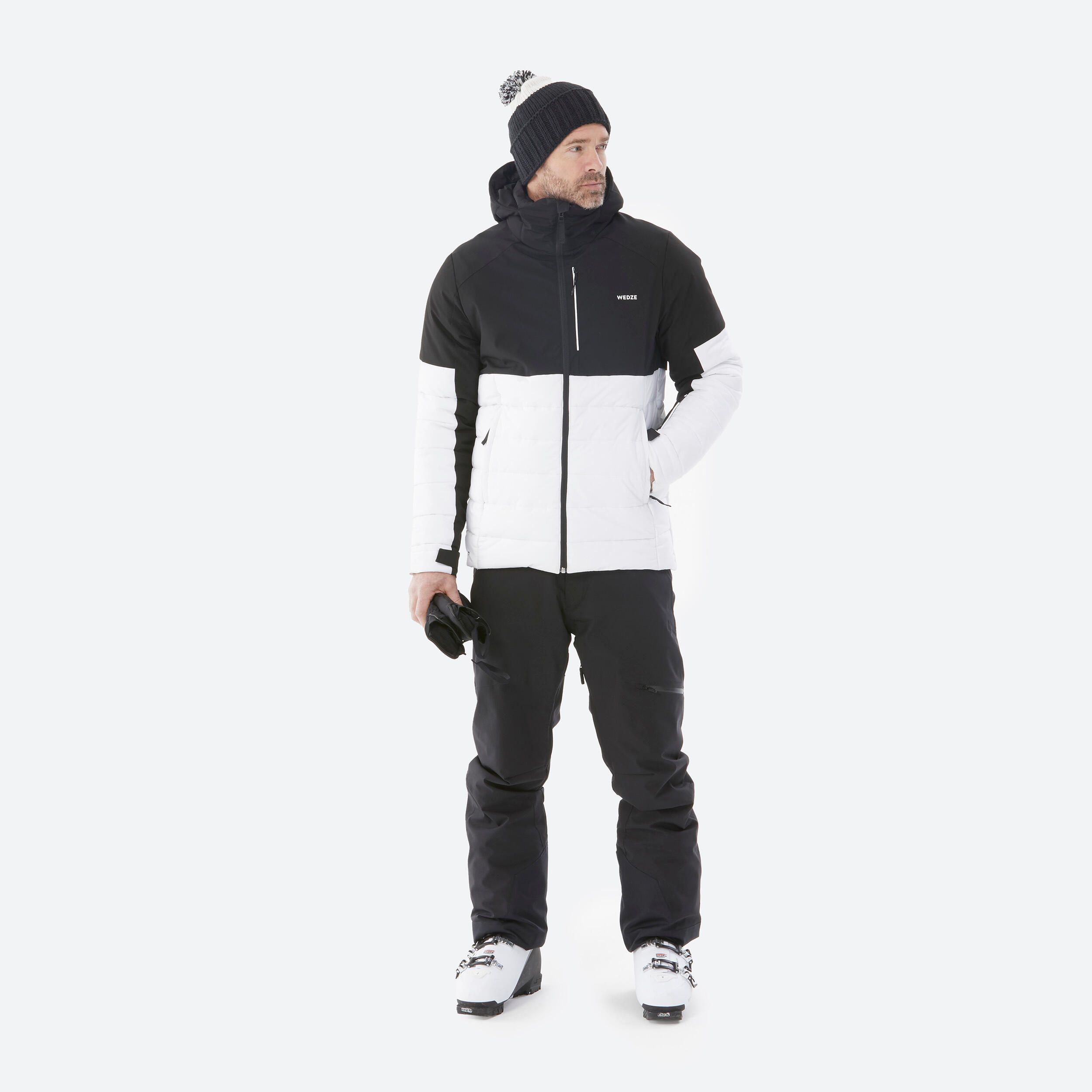 Geacă călduroasă Schi 100 Alb/Negru - produs resigilat (nou) Decathlon