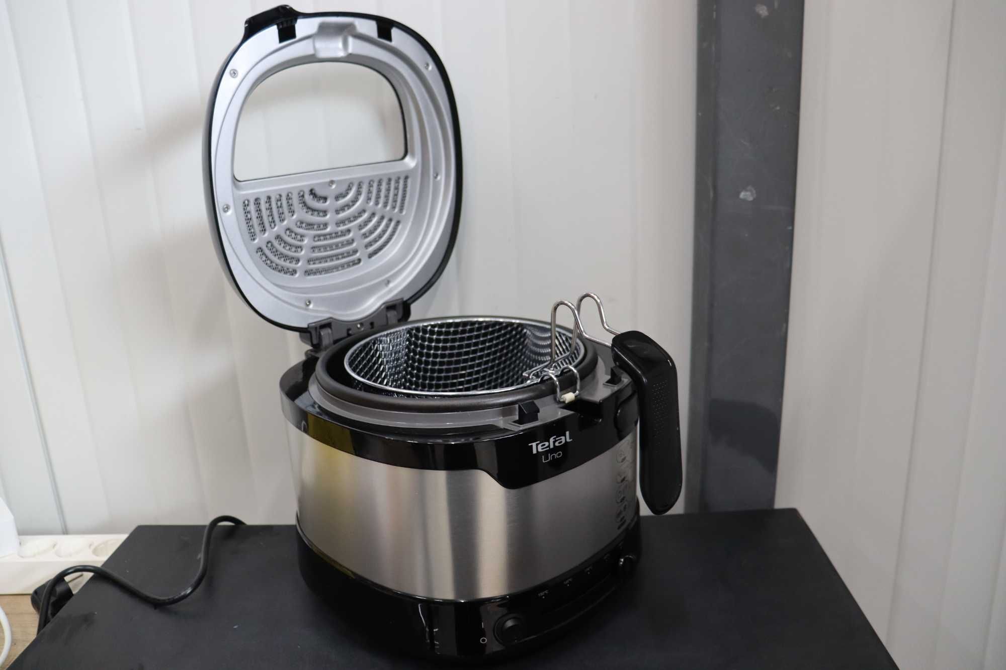 Фритюрник Tefal Uno M FF215D 1600W 1кг, Прозорец, с лек ДЕФЕКТ