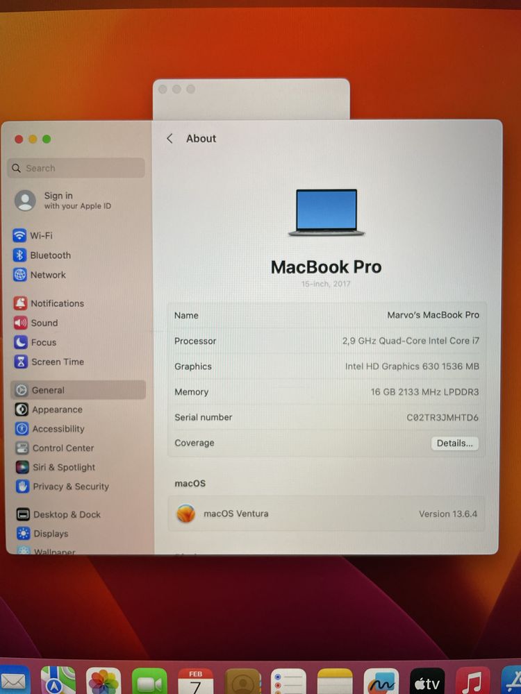 Macbook Pro Late 2017