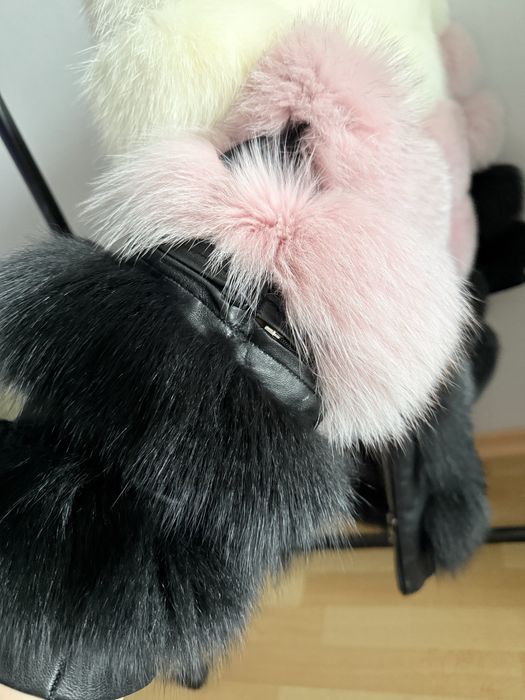 Пухено яке от естествена кожа