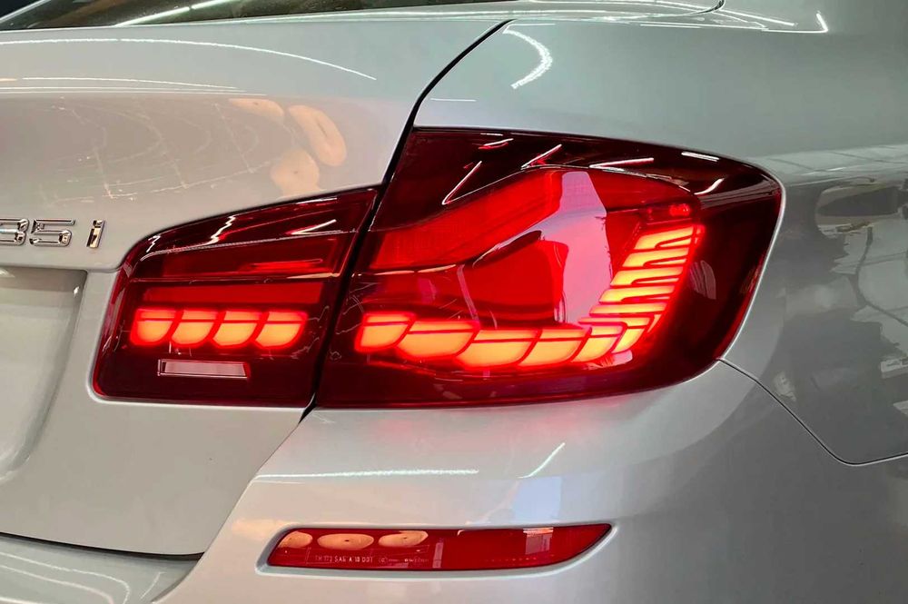 Set Stopuri LED BMW Seria 5 F10 2011-2017, Model GTS OLED CS, Rosu