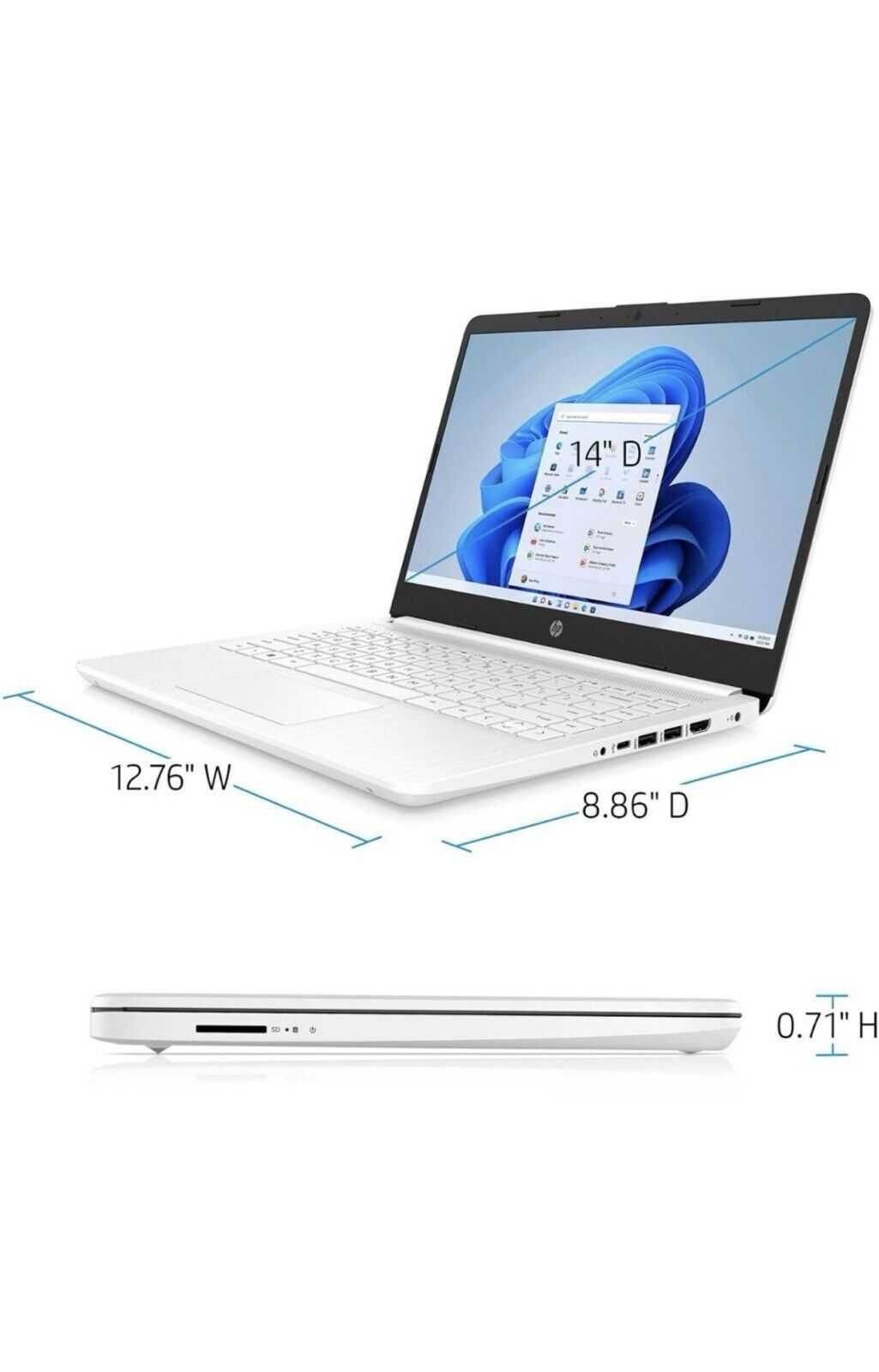 Hp Laptop\14-dq0052dx\4Gb\64Gb\processor N4120\14.0" HD LED Белый