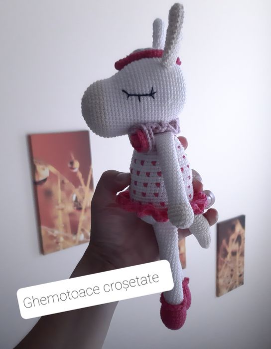 Balerina Rosie- jucărie croșetată manual