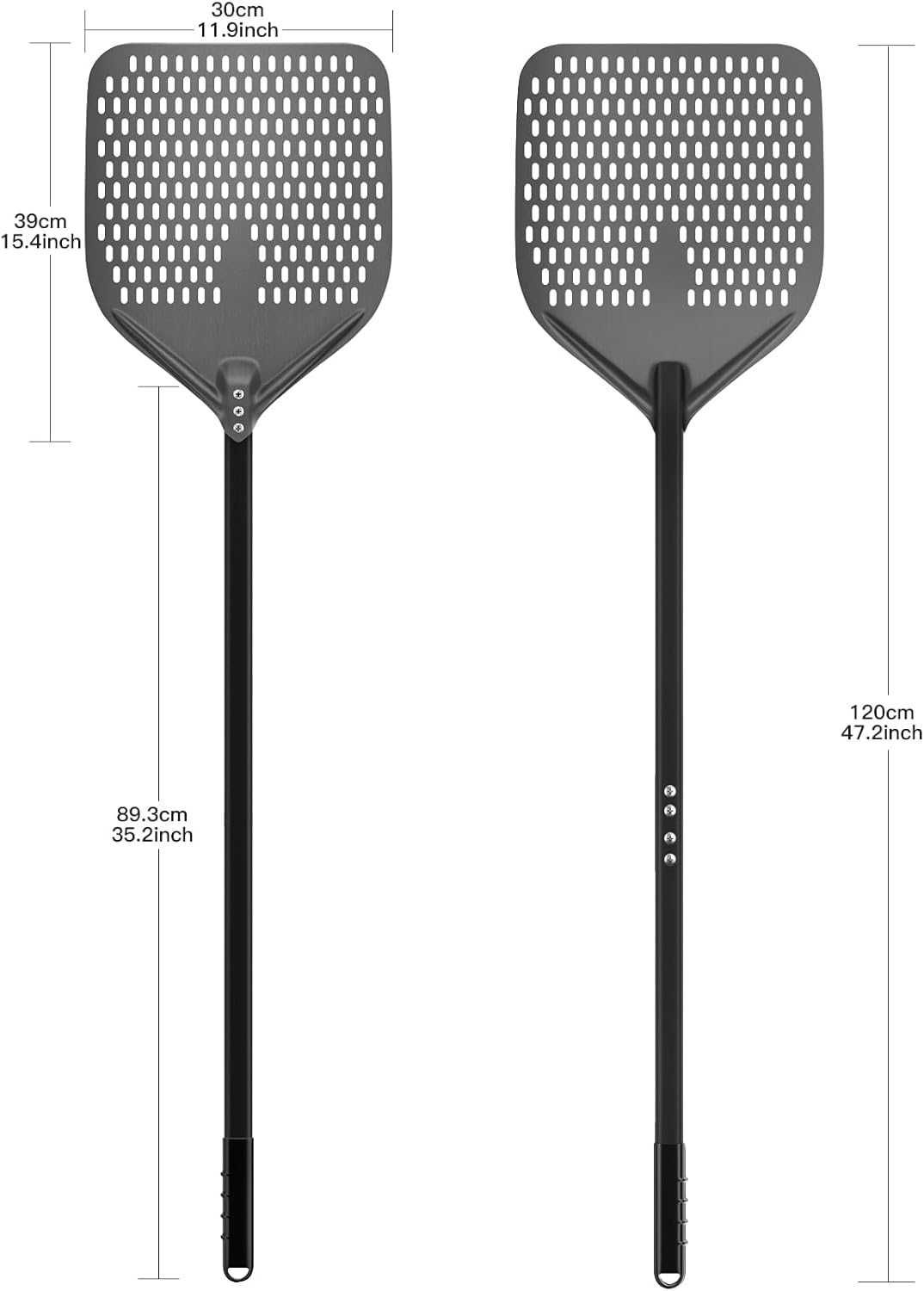 Шпатула за пица перфорирана G.a HOMEFAVOR , 12 Inch и 120 см